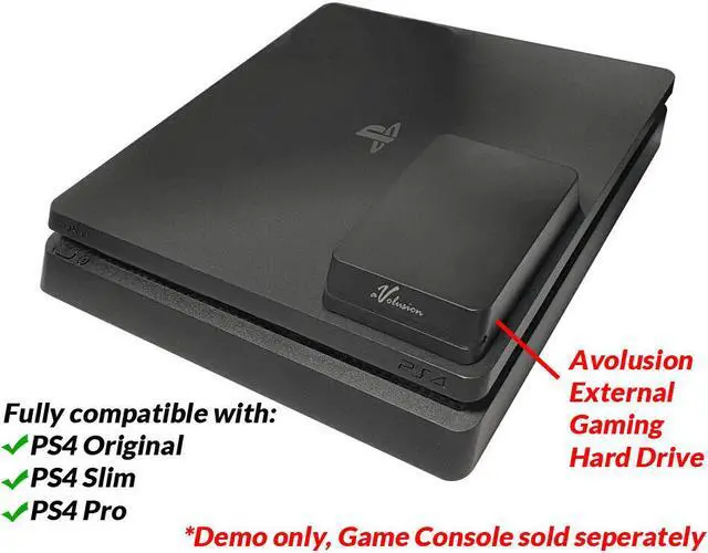 Alt view image 6 of 6 - Avolusion Mini HDDGear Pro 1TB USB 3.0 External Hard Drive (PS4 Pre-Formatted)