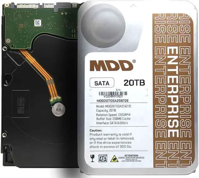 Main image of MDD 20TB 7200RPM 256MB Cache SATA 6G 3.5" Enterprise Hard Drive Datacenter, RAID