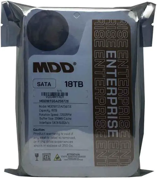Alt view image 6 of 6 - MDD 18TB 7200RPM 256MB Cache SATA 6G 3.5" Enterprise Hard Drive Datacenter, RAID - OEM