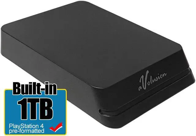 Main image of Avolusion Mini HDDGear Pro 1TB USB 3.0 External Hard Drive (PS4 Pre-Formatted)