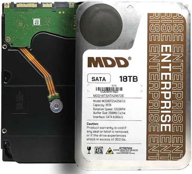 Main image of MDD 18TB 7200RPM 256MB Cache SATA 6G 3.5" Enterprise Hard Drive Datacenter, RAID - OEM