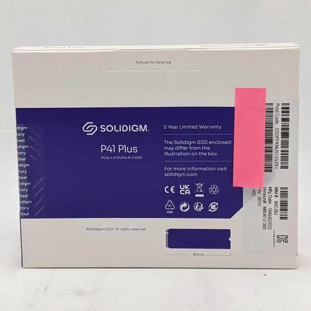 Alt view image 3 of 6 - Solidigm P41 Plus 512GB NVME M.2 Internal SSD SSDPFKNU512GZX1