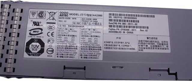 Alt view image 4 of 4 - SUN 300-2011-02 Sun Astec 300-2011-02 2100W AC Power Supply Unit PSU