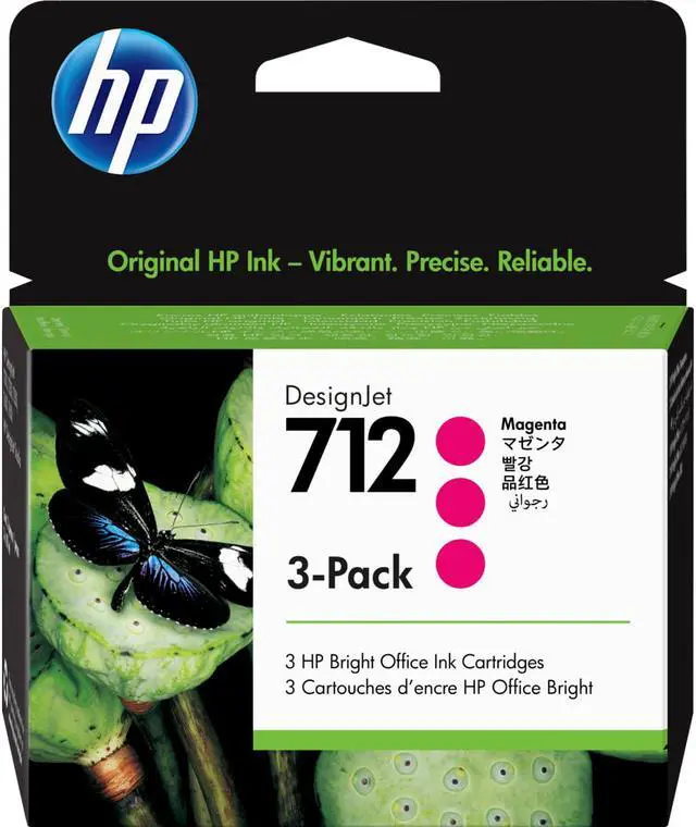 Main image of HP 712 3-pack 29-ml Magenta DesignJet Ink Cartridge, 3ED78A