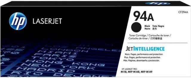 Main image of HP 94A Black Original LaserJet Toner Cartridge, ~1,200 pages, CF294A