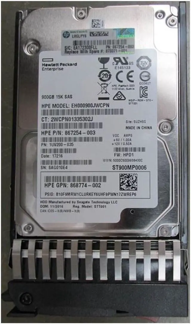 Main image of (NOT FOR HOME PC!) Q1H47A /873371-001- HPE MSA 900GB 12G SAS 15K SFF Enterprise HDD