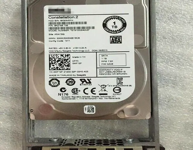 Alt view image 5 of 5 - WF12F/9KW4J/ST91000640NS DELL ENTERPRISE CLASS 1TB 7.2K SATA 2.5" 6Gbps HD