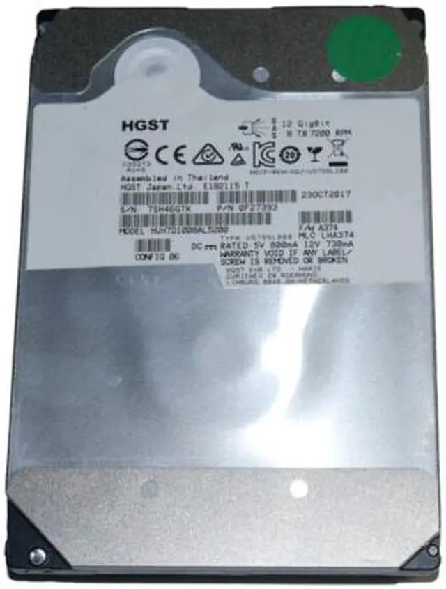 Main image of (NOT FOR HOME PC!) HGST HUH721008AL5200 Ultrastar SAS 8TB 7200RPM Internal Hard Drive