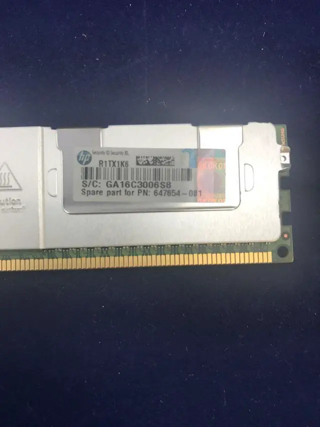 Alt view image 4 of 4 - (NOT FOR HOME PC!) HPE 32GB Memory 647903-B21 647654-081 PC3-10600 DDR3L ECC DIMM ProLiant