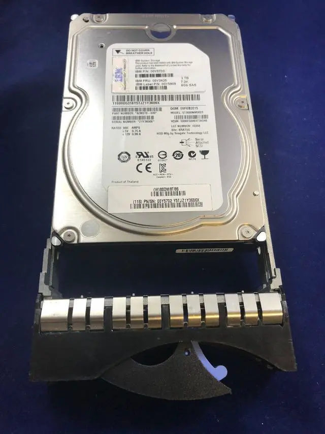 Alt view image 2 of 4 - (NOT FOR HOME PC!) IBM 3TB 3.5" Hard Drive 00Y2425 7200 RPM SAS 6Gbps