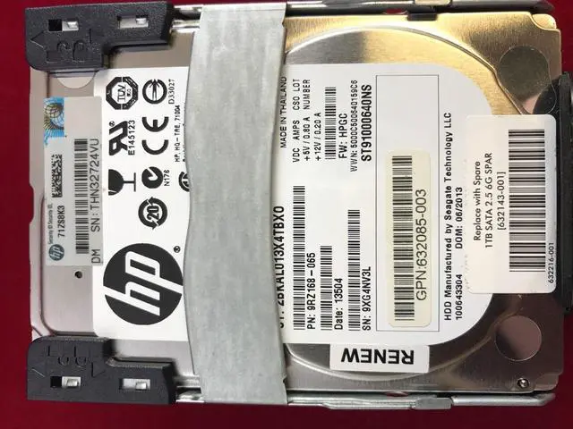 Alt view image 3 of 3 - HP 1TB 2.5" HARD DRIVE 632080-B21 632143-001 6G SATA 7200RPM QR MDL