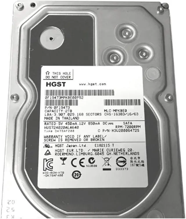 Main image of HGST Ultrastar 7K4000 HUS724020ALA640 - hard drive - 2 TB - SATA