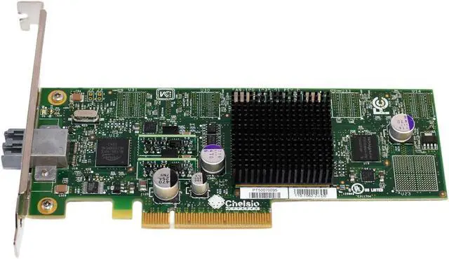 Alt view image 2 of 3 - Chelsio S310E-SR 10GbE 1-Port LC PCI-E x8 NIC 110-1062-20 NEC N8104-123A
