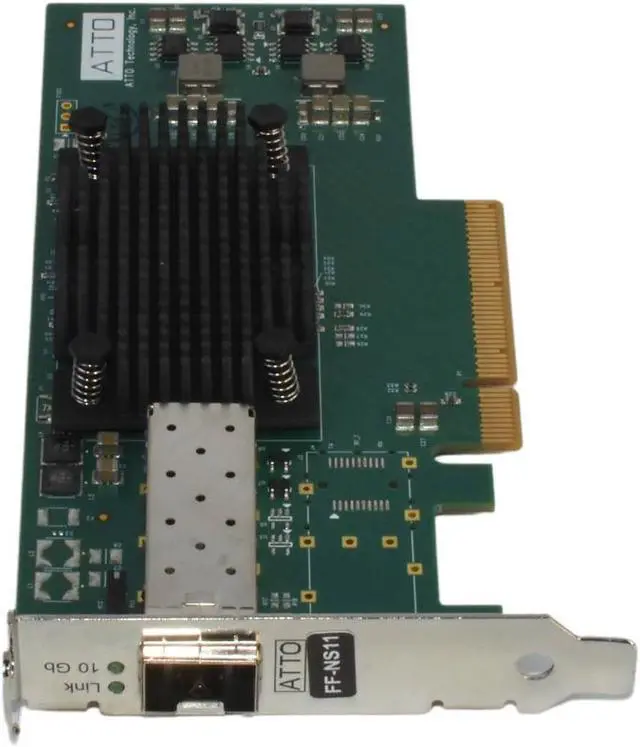Main image of ATTO FF-NS11 FastFrame NS11 1-Port 10GbE SFP+ PCIe 2.0 NIC FFRM-NS11-000 SFF