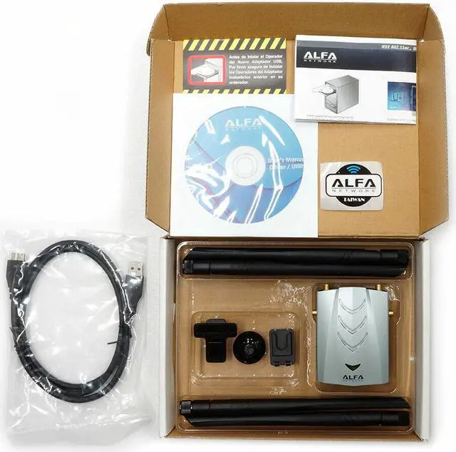 Alt view image 6 of 6 - Alfa AWUS1900 802.11ac 1900Mbps Dual Band 2.4/5Ghz Wi-Fi USB Adapter AC1900