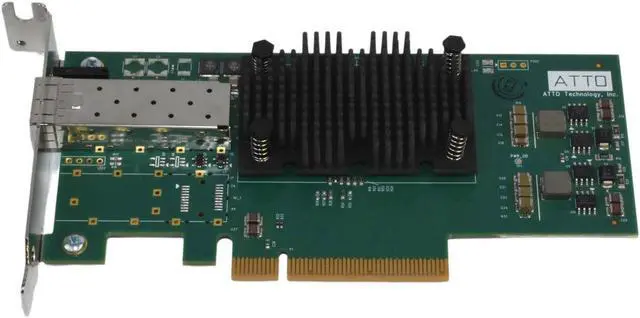 Alt view image 2 of 3 - ATTO FF-NS11 FastFrame NS11 1-Port 10GbE SFP+ PCIe 2.0 NIC FFRM-NS11-000 SFF