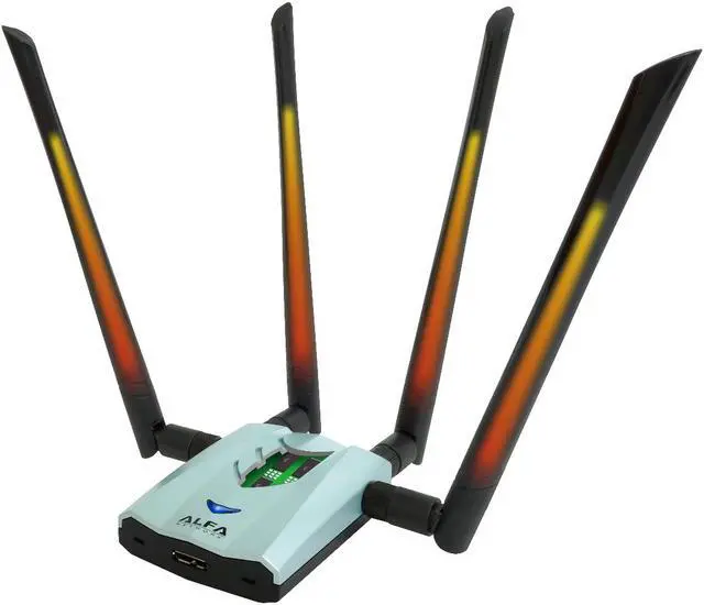 Alt view image 2 of 6 - Alfa AWUS1900 802.11ac 1900Mbps Dual Band 2.4/5Ghz Wi-Fi USB Adapter AC1900
