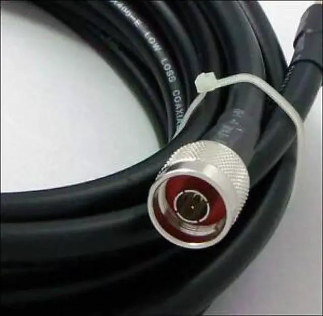 Main image of RP-SMA Male to N-Male LMR-400 grade antenna coaxial extension cable 9m 30ft