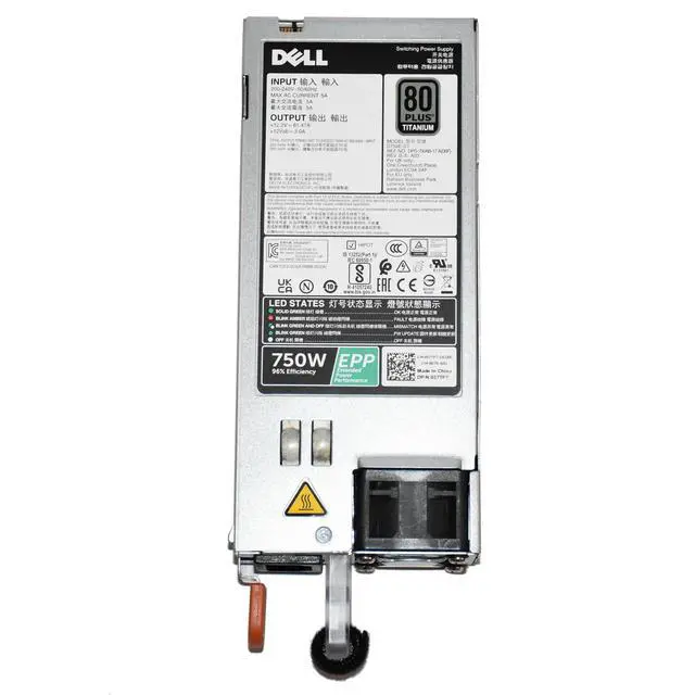 Alt view image 4 of 6 - Dell PowerEdge R640 R740 R730XD 750W 80+ Titanium Hot Plug Power Supply 57TFT