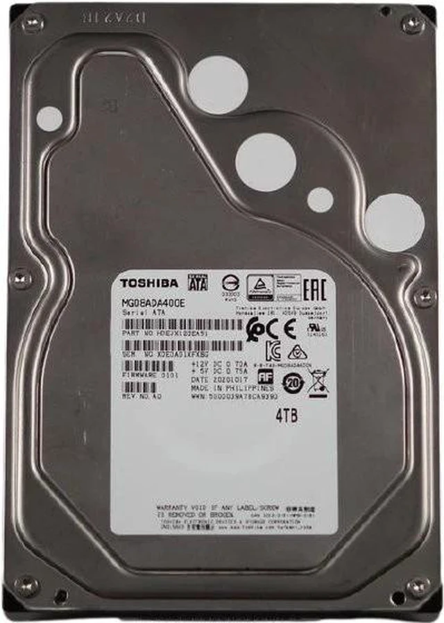 Main image of Toshiba MG08ADA400E 4TB 3.5" SATA 6Gbps 7.2K HDD Enterprise-Class Drive