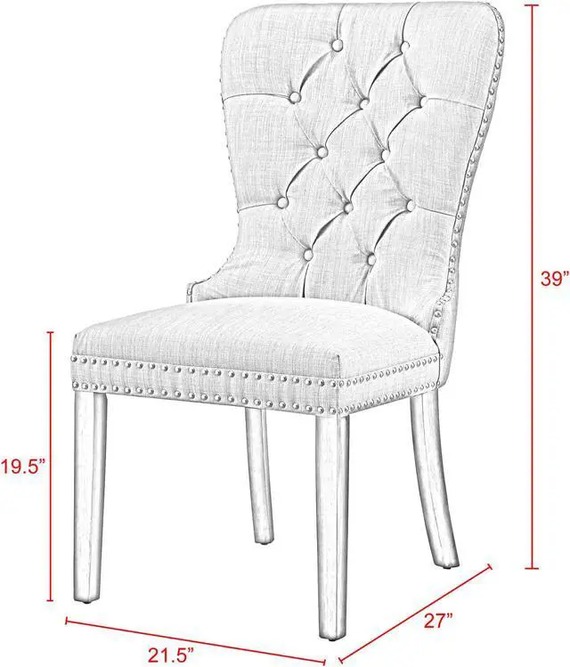 Alt view image 7 of 7 - Duncan Navy Blue Velvet Dining Chair - Set of 2 | Tufted | Ring Handle | Chrome Nailhead Trim