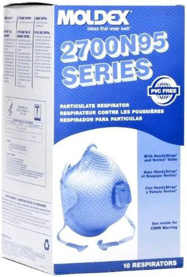 Alt view image 4 of 12 - Medium/Large N95 Particulate Respiratoor with Handystrap|Medium/Large