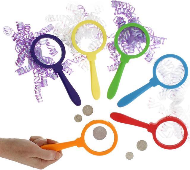 Kids Magnifying Glass Set – 6 Pack Large Plastic Magnifying Glasses 