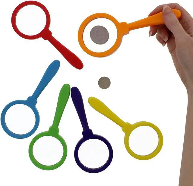 Alt view image 4 of 5 - Kids Magnifying Glass Set – 6 Pack Large Plastic Magnifying Glasses