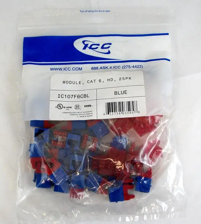 Alt view image 6 of 7 - ICC Cat-6 3/4 in. Nonmetallic Module Jack