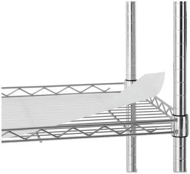 Alt view image 8 of 10 - Alera SW654818SR 5-Shelf Wire Shelving Kit with Casters & Shelf Liners, 72 x 48 x 18 in. - Silver