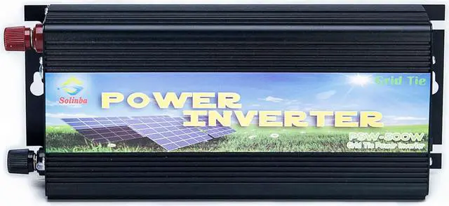 Alt view image 7 of 9 - Solinba 500w on grid tie pure sine wave power inverter DC11-28v to AC 90-130v, 46-65Hz, USA plug, black color