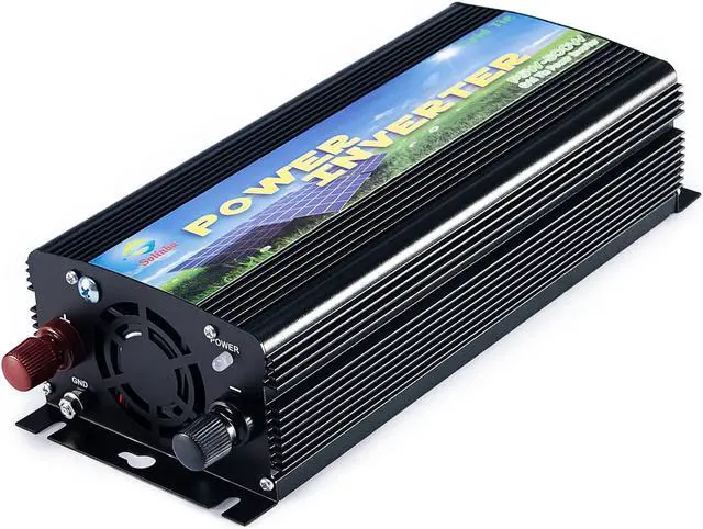 Alt view image 8 of 9 - Solinba 500w on grid tie pure sine wave power inverter DC11-28v to AC 90-130v, 46-65Hz, USA plug, black color