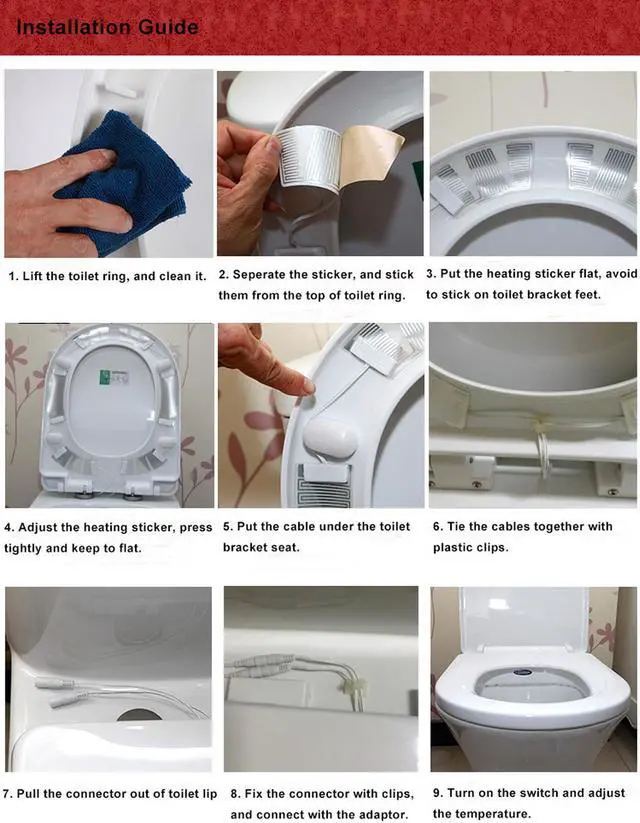Alt view image 5 of 7 - Solinba Invisible Electric Toilet Heating Sticker