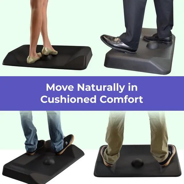Alt view image 2 of 7 - Active Standing Desk Mat  Not-Flat Anti Fatigue Mat with massage ball Large anti-fatigue mat must have office desk accessories ergonomic anti fatigue floor mat anti fatigue mat standing desk office