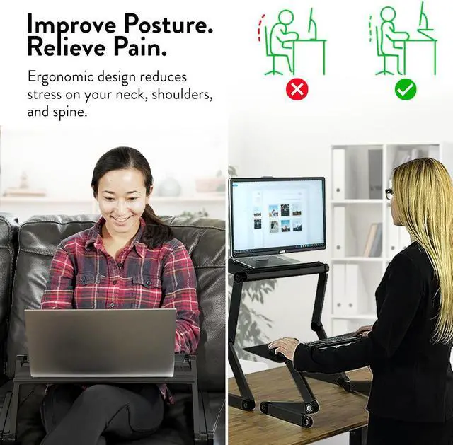 Alt view image 3 of 12 - Adjustable Book Holder and Laptop Stand - Portable Aluminum Book Stand for Textbooks, Cookbooks, Recipe Books, and Tablets