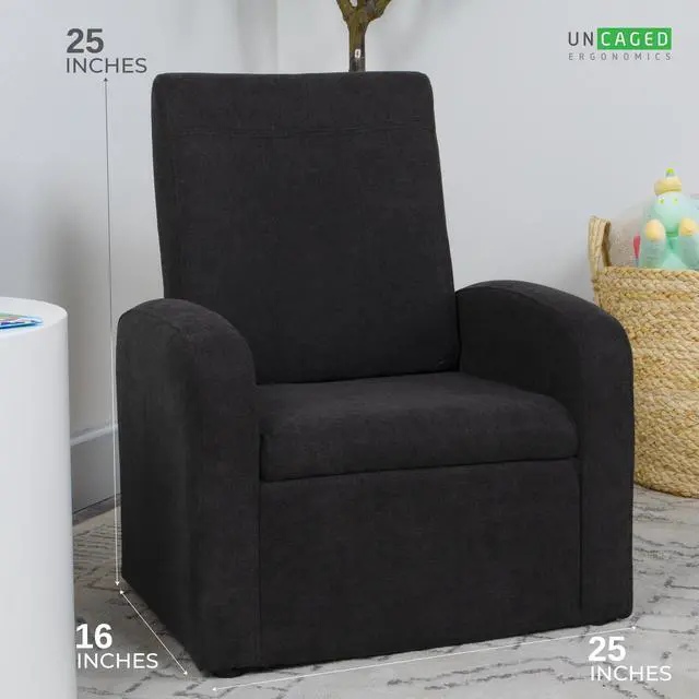 Alt view image 6 of 7 - STASH Comfy Kids Sofa Chair  cute toddler chair toy storage chest. Kids folding chair converts to an ottoman. Small toddler chairs for girls boys supports 200lbs! kids lounge chair kids chair comfy
