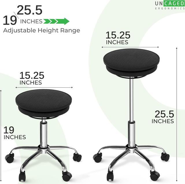 Alt view image 3 of 16 - Wobble Stool Air balance ball chair on wheels alternative rolling stool with wheels flexible seating classroom stools standing desk stool yoga ball chair adhd chair wobble stools for classroom seating