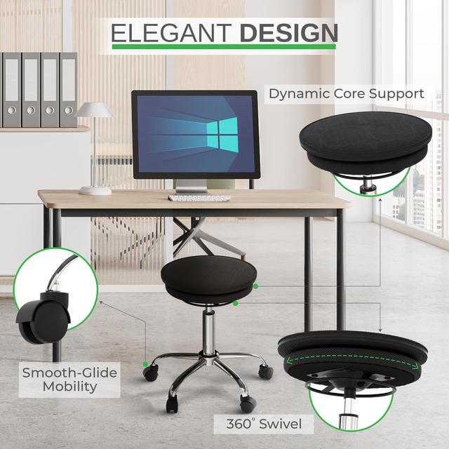 Alt view image 5 of 16 - Wobble Stool Air balance ball chair on wheels alternative rolling stool with wheels flexible seating classroom stools standing desk stool yoga ball chair adhd chair wobble stools for classroom seating