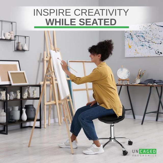 Alt view image 6 of 16 - Wobble Stool Air balance ball chair on wheels alternative rolling stool with wheels flexible seating classroom stools standing desk stool yoga ball chair adhd chair wobble stools for classroom seating