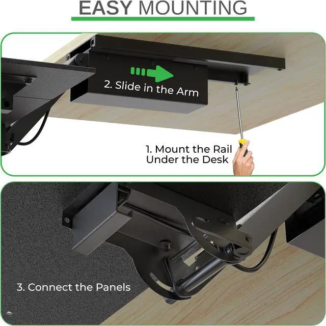 Alt view image 7 of 8 - KT2 Keyboard Tray Under Desk Adjustable Height - Standing Desk Keyboard Tray Sit Stand Keyboard Drawer under desk slide out best Under Desk Keyboard Tray slide out with Mouse Pad keyboard holder