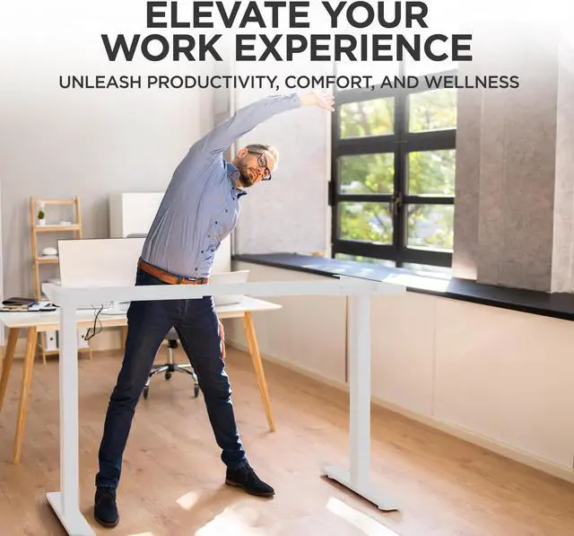 Alt view image 3 of 14 - Rise Up Standing Desk Legs  Dual Motor Standing Desk Frame with Memory Electric Standing Desk Frame Height Adjustable Table Legs for Sit Stand Desk Base Electronic Rising Desk