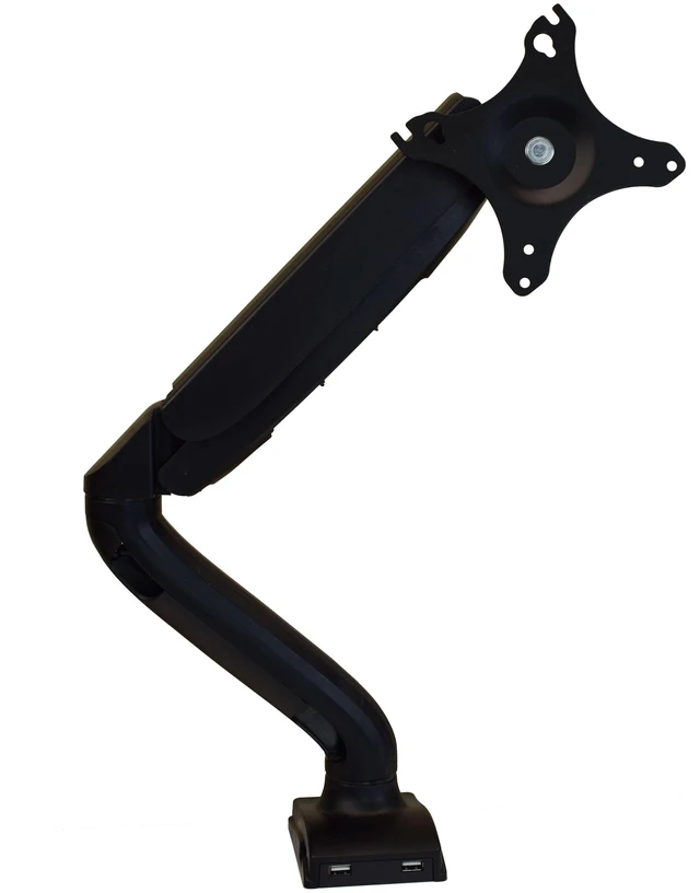 Main image of Single Monitor Arm for Desk - Gas Spring VESA Mount, No USB Ports