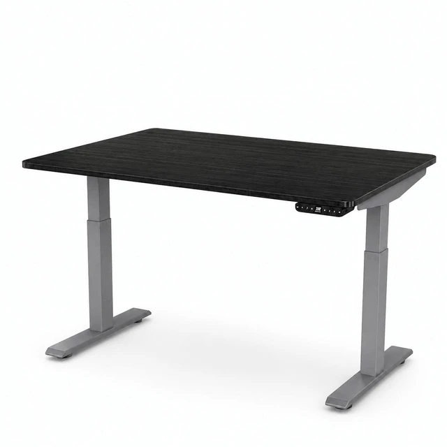 Main image of Rise Up 2-stage Dual Motor Electric Standing Desk with Black Bamboo Top