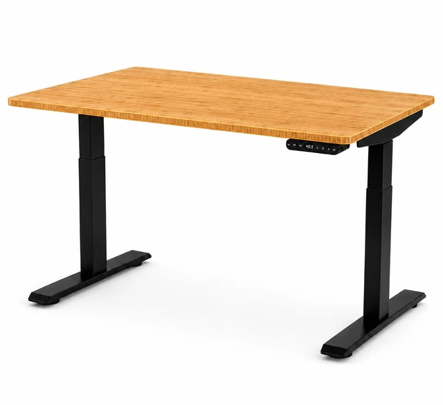 Main image of Rise Up 2-stage Dual Motor Electric Standing Desk with Natural Bamboo Top