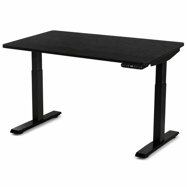 Main image of Rise Up 2-stage Dual Motor Electric Standing Desk with Black Bamboo Top