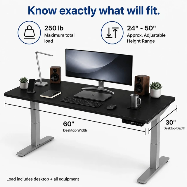 Alt view image 7 of 7 - Rise Up 3-stage Dual Motor Electric Standing Desk with MDF Top