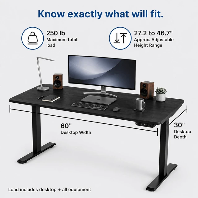 Alt view image 7 of 7 - Rise Up 2-stage Dual Motor Electric Standing Desk with MDF Top