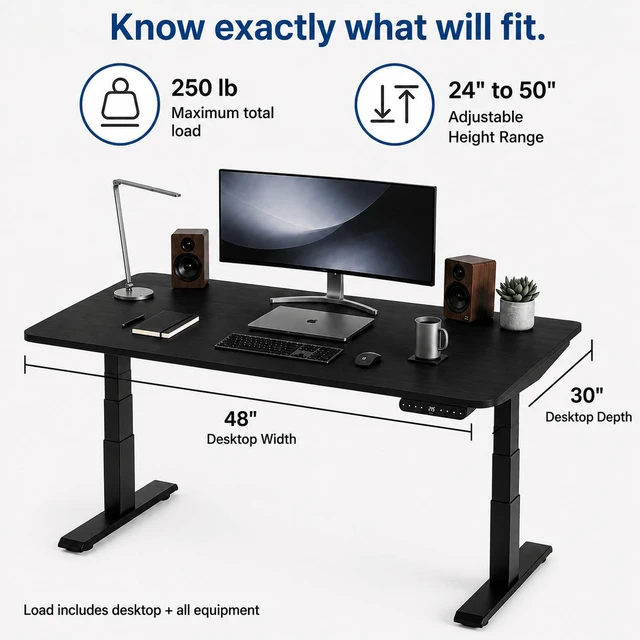 Alt view image 7 of 7 - Rise Up 3-stage Dual Motor Electric Standing Desk with MDF Top