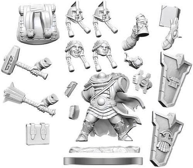 Alt view image 7 of 7 - 75010 D&D Frameworks W1: Dwarf Cleric Female Miniature WizKids