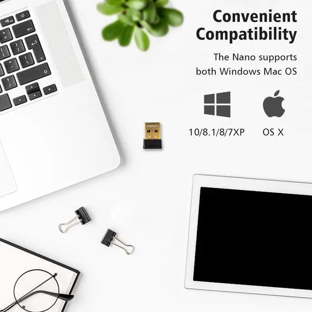 Alt view image 5 of 7 - 600Mbps USB WiFi Adapter, Mini Nano USB Wireless Adapter Daul Band 2.4GHz/5GHz 433Mbps 802.11 ac/a/b/g/n Wireless Adapter for Desktop/Laptop/PC, Support Windows 10/8/7/Vista/XP/2000/Mac Os